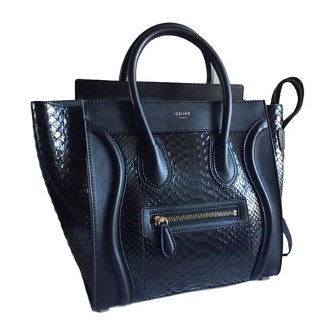 black celine|celine black python bag.